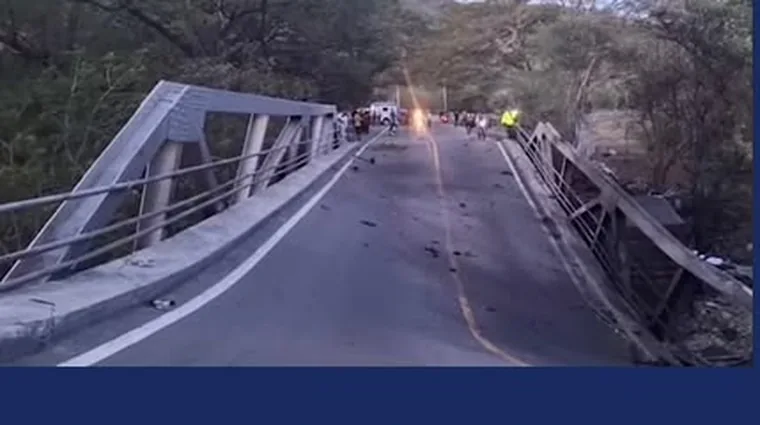Colapso del puente Güijo en la CA-9 Norte